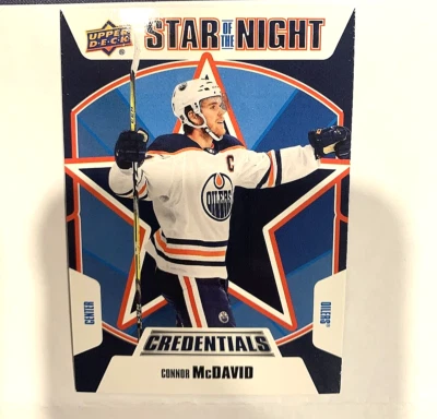 2019-20 Connor McDavid Upper Deck Credentials Star of the Night 1st - Image 1 of 2