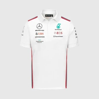 MERCEDES-AMG - Véritable Polo Petronas Motorsport Set Up Formule 1 blanc M - Photo 1/3