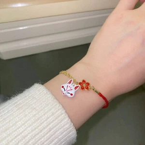 Women Bracelet Cute Fox Vintage Lucky Flower New Fashion Cartoon Animal - Picture 1 of 8