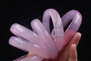 1pcs nolest light purple delicate and elegant Jadeite bangle size 68-70 mm +box - Bild 1 von 4