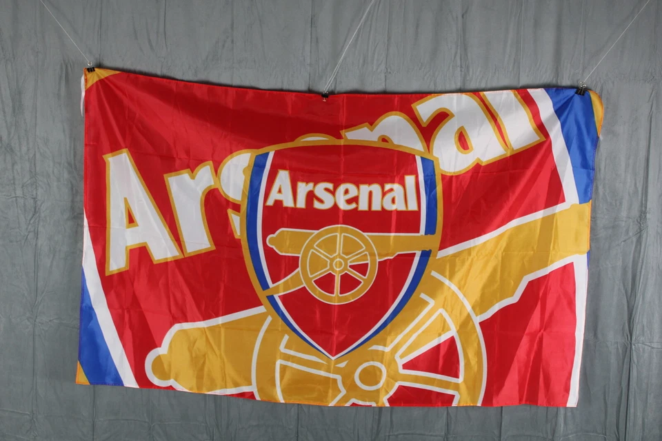 Bandera Arsenal Gunners - Doble logotipo - Bandera de una cara Foto 1 de 4