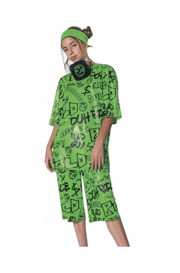 Billie Eilish Clásico Verde Disfraz Halloween Vestido Elegante XL 14-16 Nuevo Foto 1 de 4