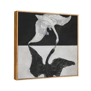 Framed Canvas Group ix Suw The Swan No 1-1915 By Hilma Af Klint Wall Art 24"x24" - Picture 1 of 8