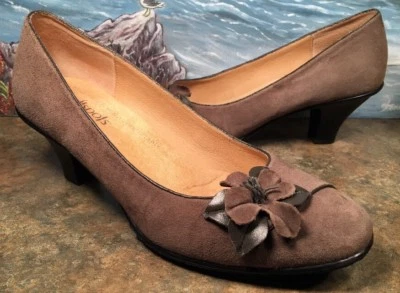 Soft Spots Brown Suede Leather Heel Size 8M 734323 Women's Block Heel - Image 1 of 4