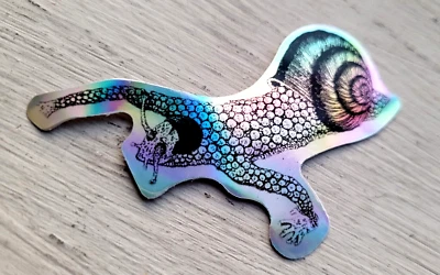 Haunted Doll Active Spirit Demon Man Horror Introvert Snail Sticker 1pc - Image 1 of 4