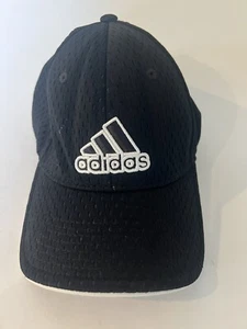 Adidas Classic Logo Strap Back Dad Hat Cap Youth Boys Casual Black Embroidered - Picture 1 of 4