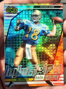 CADE MCNOWN-1999 UD IONIX HOLOGRFX REFRACTOR 🏈 FOOTBALL CARD CHICAGO BEARS #H3 - Picture 1 of 5