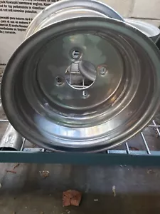 DIXIE CHOPPER 400260 CHROME RIM 10X6, 4 BOLT FOR TURF BOSS TIRES 24X7-10 - Picture 1 of 3
