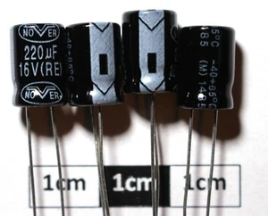 Condensador Electrolítico Radial Nover RE 220µF 16V 85°C (Paquete De 4) - Picture 1 of 1