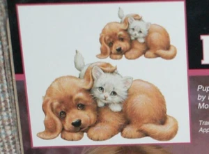 Dimensions Fashion Art Full Color Iron-On Transfer Puppy Dog & Kitten Cat Love  - Bild 1 von 3