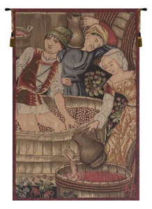 Le Pressoir Extrait Tessuto Francese Da Parete Arazzo - Picture 1 of 6