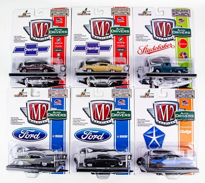 M2 Machines 1/64 Auto Drivers Lot of 6 Road Runner FIrebird Impala Studebaker - Image 1 of 4