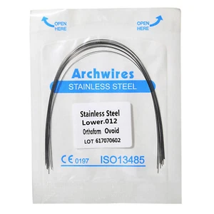 20 paquetes de cables de arco de ortodoncia dental de acero inoxidable forma ovoide redonda 12L - Imagen 1 de 4