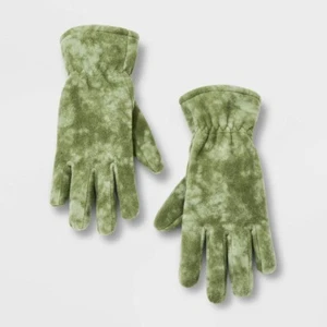 Boys' Tie-Dye Fleece Gloves - Cat & Jack Green 8-16 - Picture 1 of 1