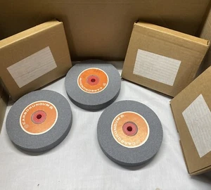 Lot Of 3 CARBORUNDUM 6" X 1” X 1 1/4" Grinding Wheels A80 M5 V10 NOS 4138 RPM - Picture 1 of 11