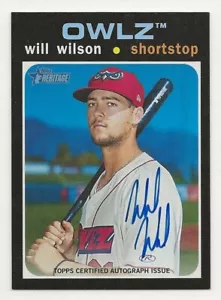 2020 Topps Heritage Minor WILL WILSON Real One Autograph Auto Owlz ROA-WW - Picture 1 of 1