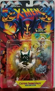 Captive Sabertooth Breakaway Action Marvel Comics X-Men Dark Phoenix Trading - Foto 1 di 3