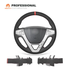 MEWANT Black Synthetic Suede Car Steering Wheel Cover for Acura MDX 2007-2013 - Picture 1 of 12