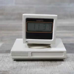 VTG Quartz PC Computer Shaped Digital Clock CRT Monitor Desk Tabletop Decor - Picture 1 of 14