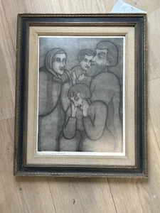 Vintage Etching Dario Viterbo The Refuges From The East - Picture 1 of 10