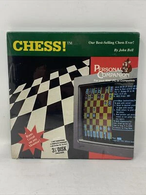 ¡Ajedrez vintage nuevo en stock! "Disco IBM PC 3 1/2"" de John Bell Personal Companion Software" Foto 1 de 2