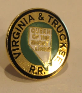 Pasador de solapa de sombrero de ferrocarril de Virginia y Truckee vintage - #1 - Imagen 1 de 1