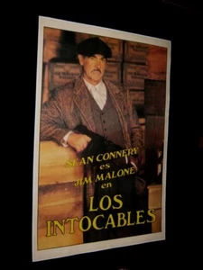 ORIGINAL SEAN CONNERY UNTOUCHABLES Linen Backed ARGENTINA 1 Sheet L@@K 29X43 1/2 - Picture 1 of 2