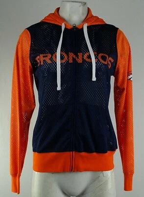 Denver Broncos NFL G-III Women's Hooded Mesh Sweatshirt - Image 1 of 4