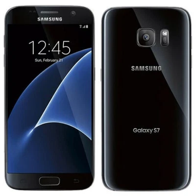 SAMSUNG GALAXY S7 32GB SCHWARZ - SEHR  GUT - ! DISPLAY EINGEBRANNT!  HÄNDLER #39 - Bild 1 von 4