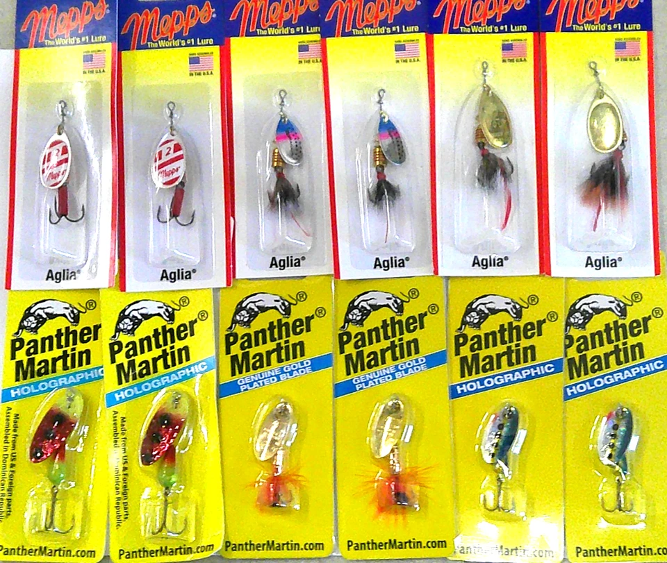 12 - SEÑUELOS PANTERA MARTIN / MEPPS AGLIA COLA DE PELO HILANDEROS TRUCHA BAJO NUEVO LOTE 2 Foto 1 de 1