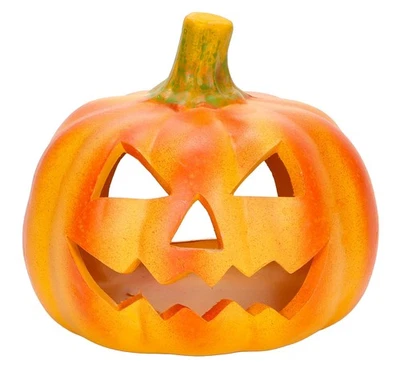 Halloween Deko Kürbis Dekofigur Herbstdeko Jack-O-Lantern Windlicht Teelichter   - Bild 1 von 4