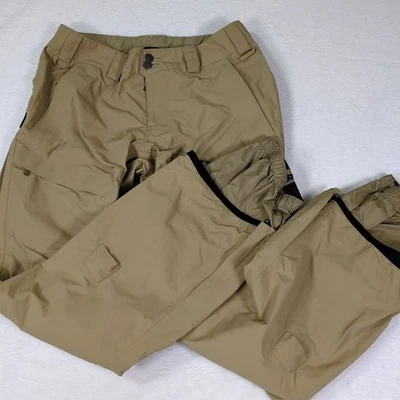 Burton AK Swash Snowboard Pants Men's Size Medium Tan Khaki Shell Snow Ski - Image 1 of 4