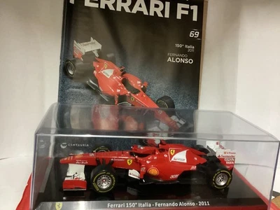 F1 FERRARI  150’ Italia FERNANDO ALONSO 2011 1/24 die-cast nuovo in teca - Immagine 1 di 4