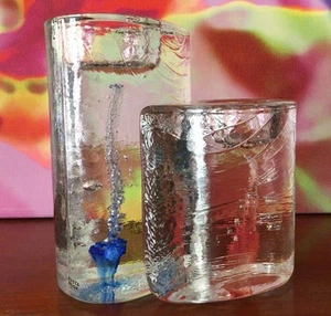 KOSTA BODA~Sweden~Kjell Engman Design~2 Pc. Sweet Heart Tea light Cand Holders  - Picture 1 of 14