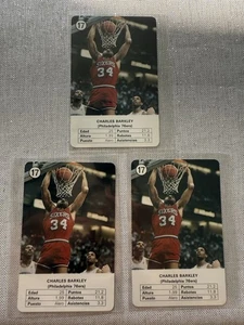 (3) Tarjetas Estrellas Tabaco 1988 tamaño Charles Barkley 76ers - Imagen 1 de 1