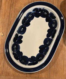 Vintage Arabia Finland Ulla Procope Anemone blau oval Servierplatte - Bild 1 von 4