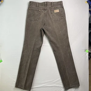 Pantalones de mezclilla Wrangler de colección para hombre 36x34 (~34x33”) marrón chocolate cremallera ajustada 936KCL - Imagen 1 de 13