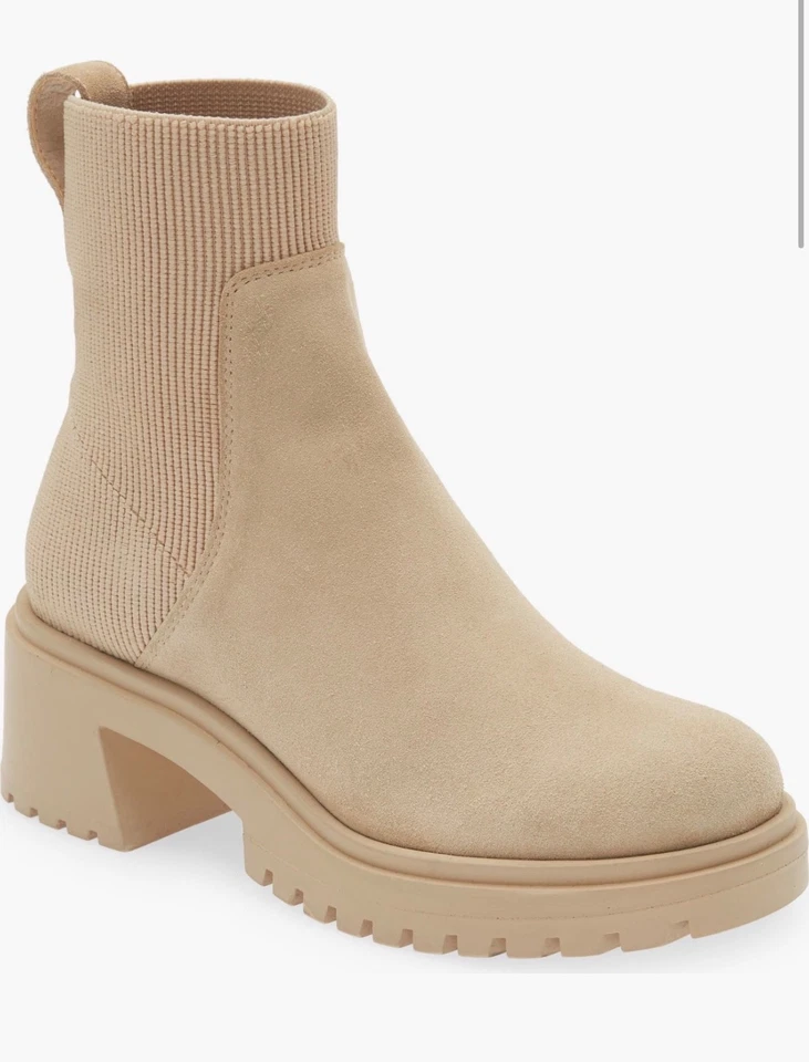 Bota Chelsea Steve Madden Holley nova sem caixa camurça areia tamanho 6 - Imagem 1 de 1
