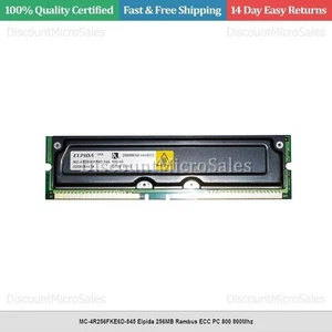 MC-4R256FKE6D-845 Elpida 256MB Rambus ECC PC 800 800Mhz - Picture 1 of 1