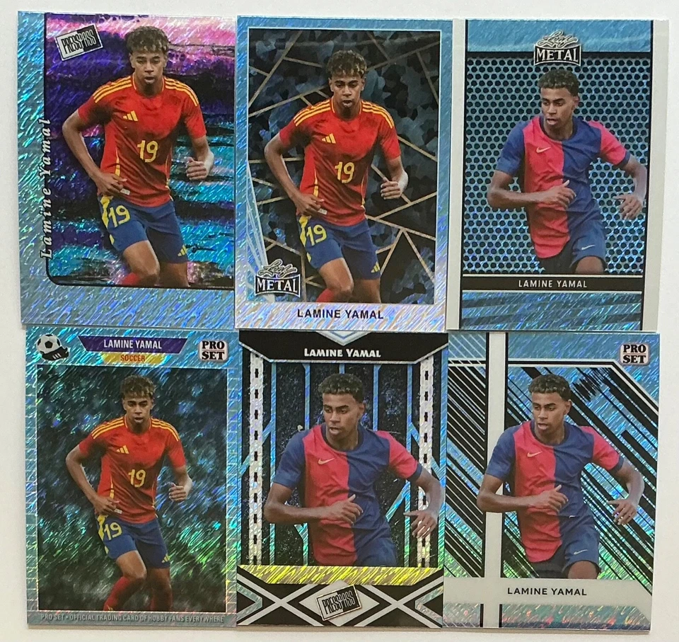 LOTE de 2024 Leaf Metal Collective Promo Set Pro Press Pass Lamine Yamal Shimmer Foto 1 de 1