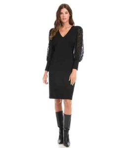 Karen Kane V-Neck Lace Long Sleeve A-Line Dress  Sz XL  $158  *1064  - Picture 1 of 3