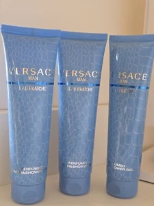 Versace Eau Fraiche Perfumed Bath Shower Gel for Men 5.0oz 3pcs No Box  - Picture 1 of 1