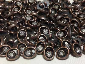 Copper/Antique Colour Shank Metal Buttons 11mm for Shirt-Blouse-Jeans-Craft - Picture 1 of 1