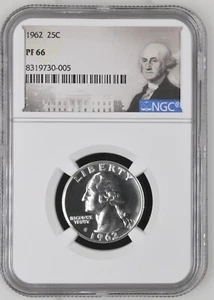 1962 Washington Quarter 25C NGC PF66 - Picture 1 of 2