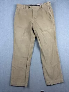 Brooks Brothers Pants Men 34x30 (32x30)Tan Corduroy Straight Preppy Milano Chino - Picture 1 of 8