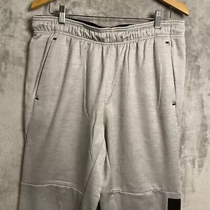 REEBOK Men's L Joggers Activewear Pants Gray Athletic Tapered 100% Polyester - Picture 1 of 11