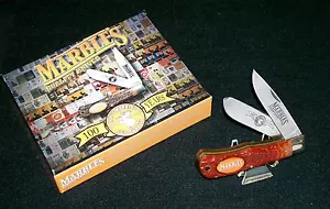 Marbles Trapper's Knife USA Made 4-1/2" Circa-1992 100th Anniversary W/Packaging - Picture 1 of 12