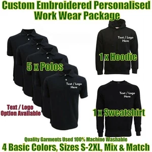 Personalised Embroidered Work Wear Package Builders Technicians Worker Uniforms - Picture 1 of 20