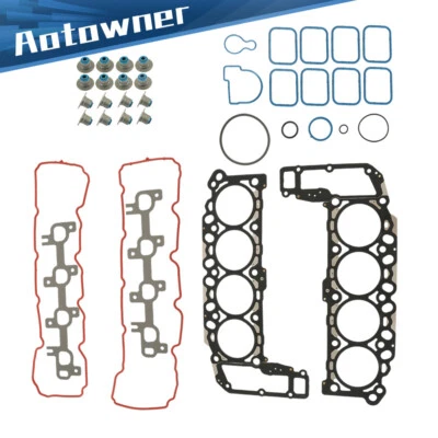 Juego de juntas de culata para Dodge Jeep Chrysler Aspen Raider 2004 05-2006 2007 V8 4,7 L Foto 1 de 4