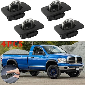 For Dodge RAM 1995-08 4PCS Retractable Truck Bed Tie Down Anchors Raised D Rings - Bild 1 von 18